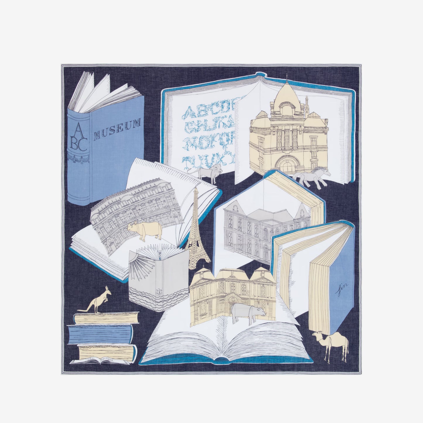 Foulard quadrato Carré 130 Museum / Inoui Editions
