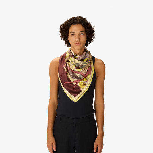 Foulard quadrato Carré 100 Jardin / Inoui Editions