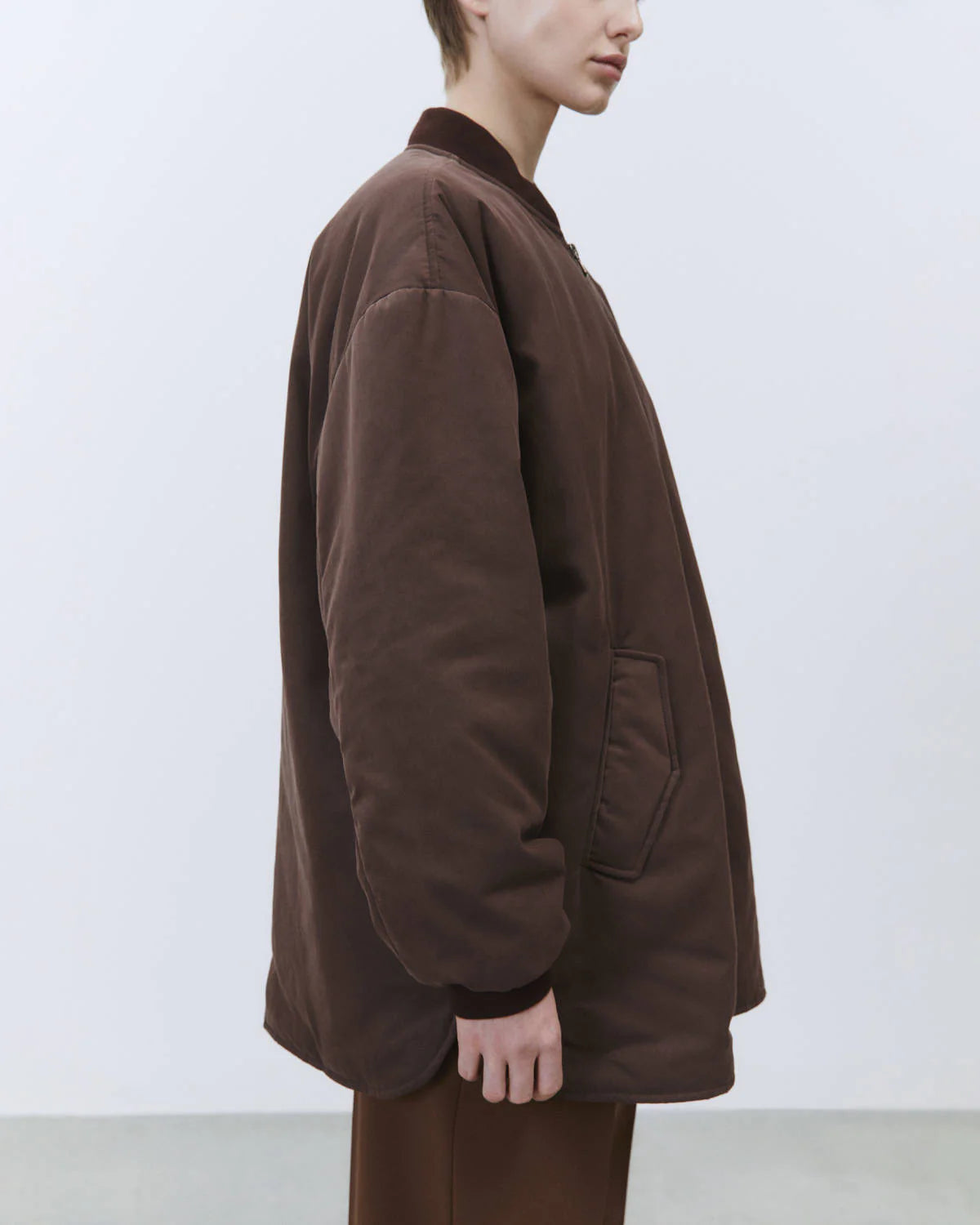 Bomber imbottito taglio camicia