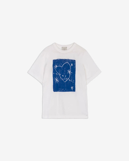 T-Shirt Curiosity Atelier stampa blu / Alysi