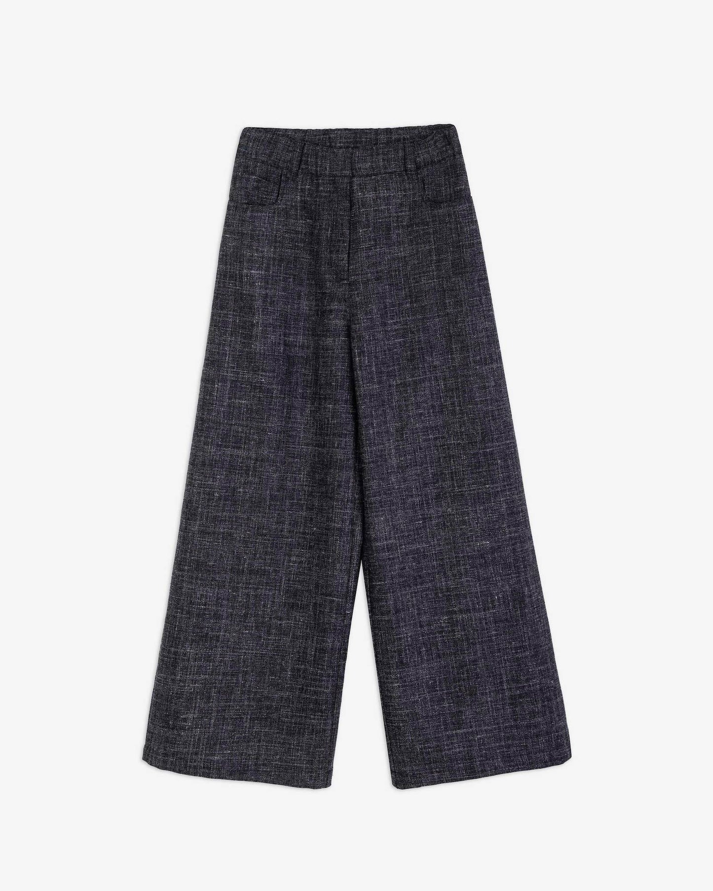 Pantalone palazzo graniglia in lana