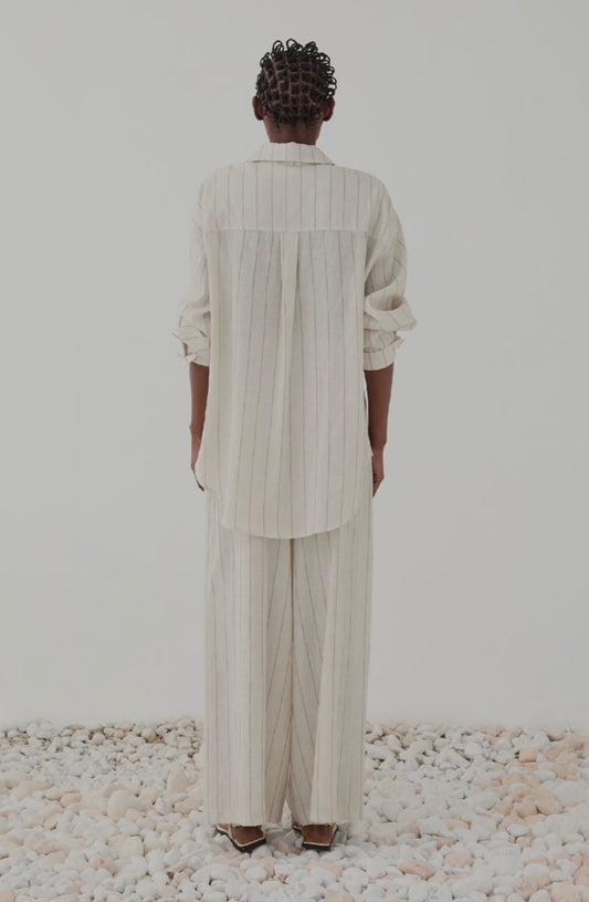 Camicia gessata ecrù / ELEH