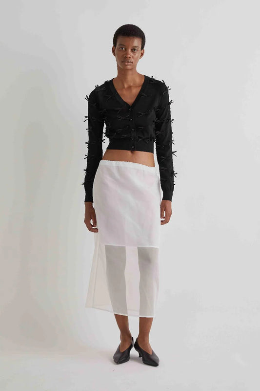 Cardigan corto con fiocchi applicati / MeiMeij