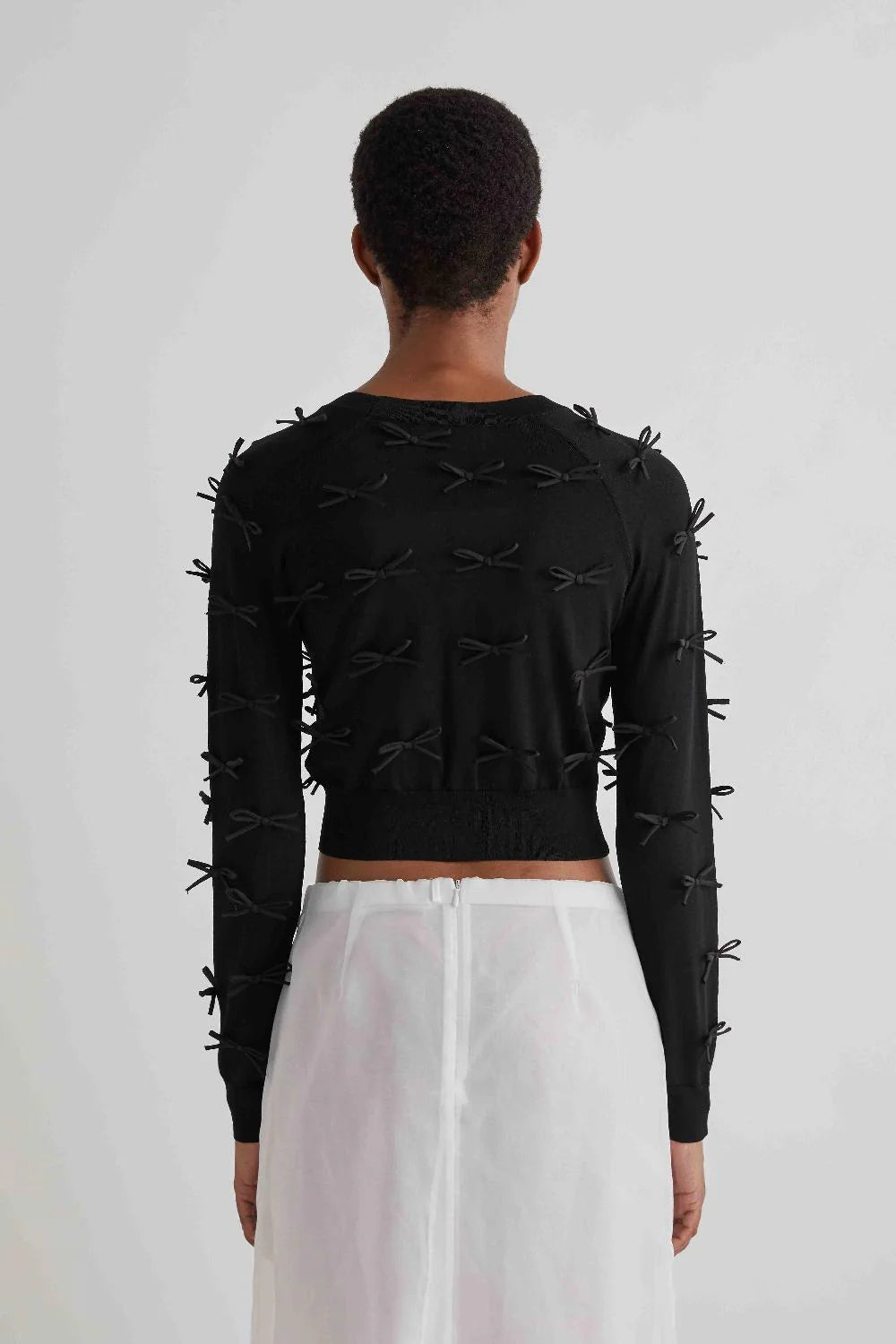 Cardigan corto con fiocchi applicati / MeiMeij