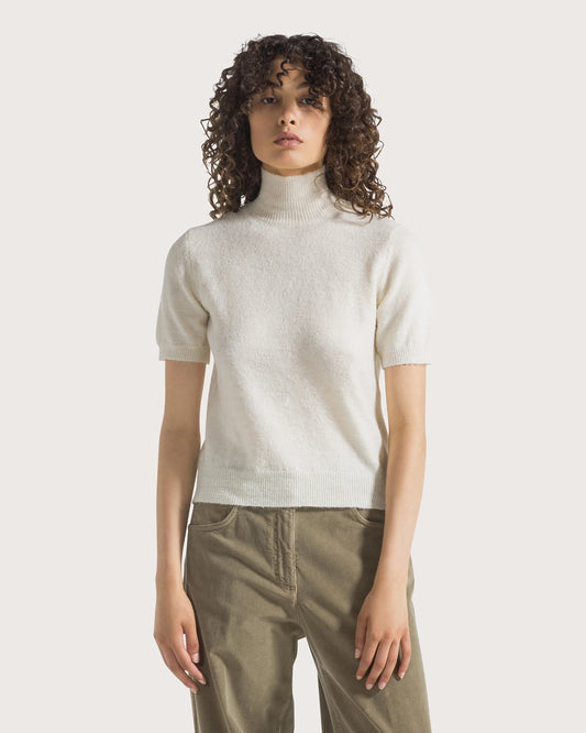 Lupetto mezza manica in misto alpaca / 19.70