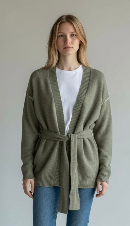 Cardigan a Kimono LOLI oliva / Not Shy