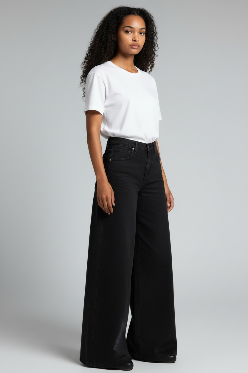 Pantagonna in denim nero / SoloTre