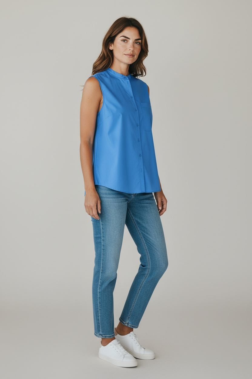 Camicia smanicata azzurra / SoloTre