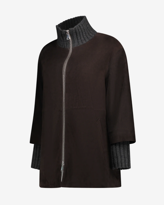 Giaccone in camoscio DESIRE / The Jackie Leathers