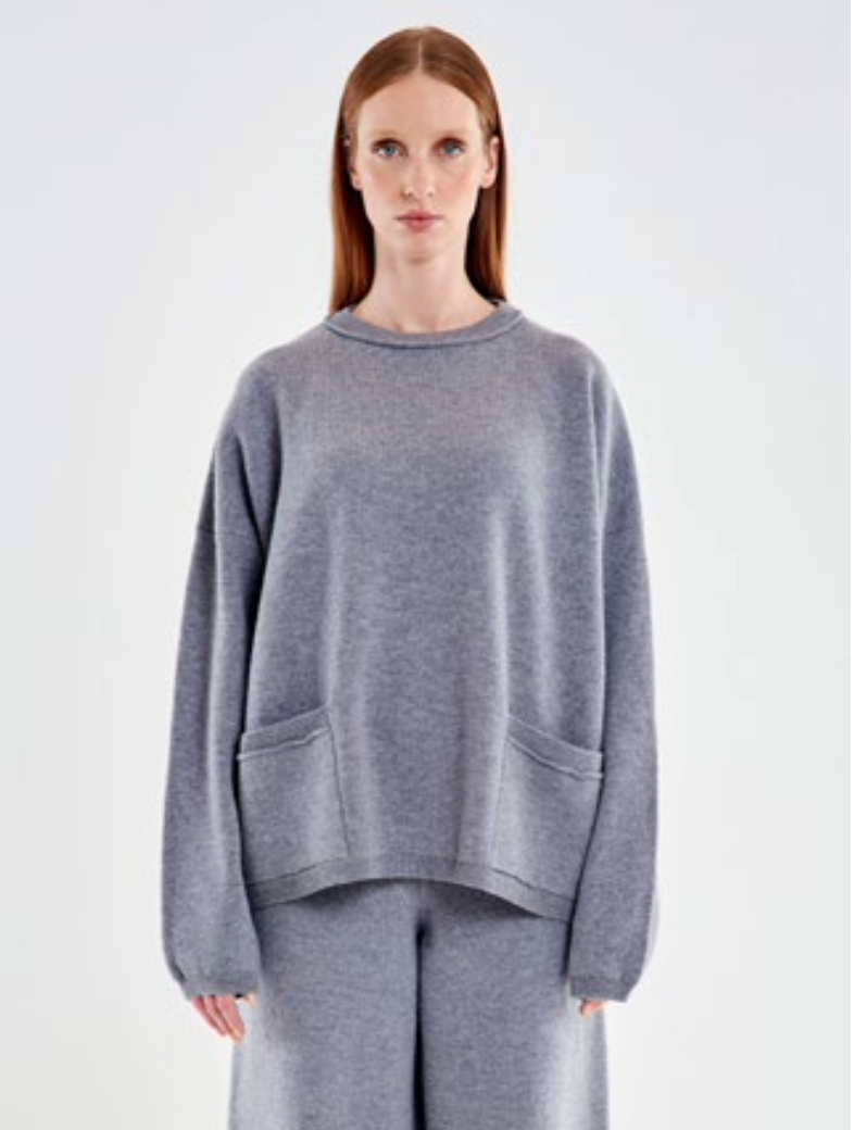 Maglione in pura lana con tasche / SoloTre