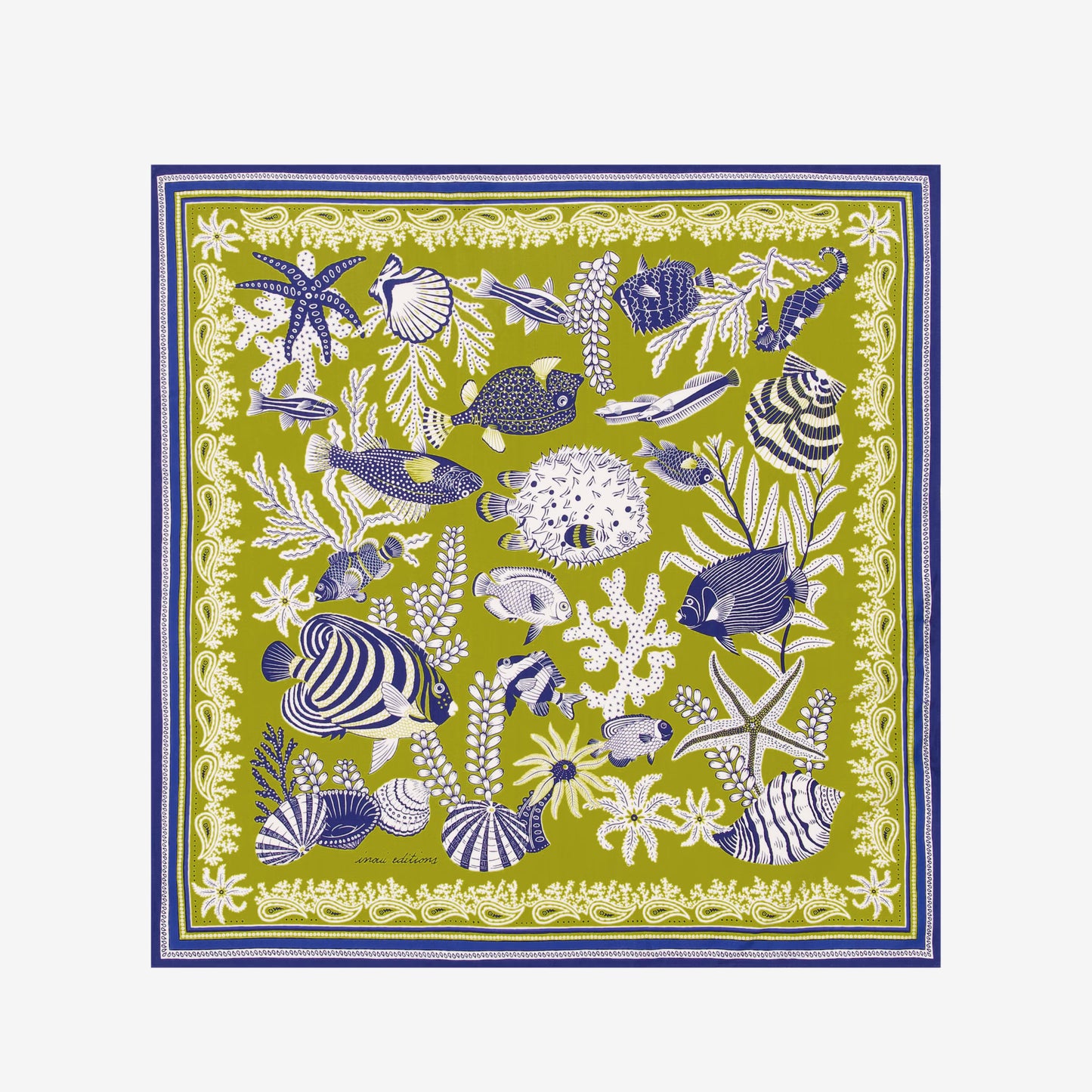 Foulard quadrato Carré 65 Neptune / Inoui Editions