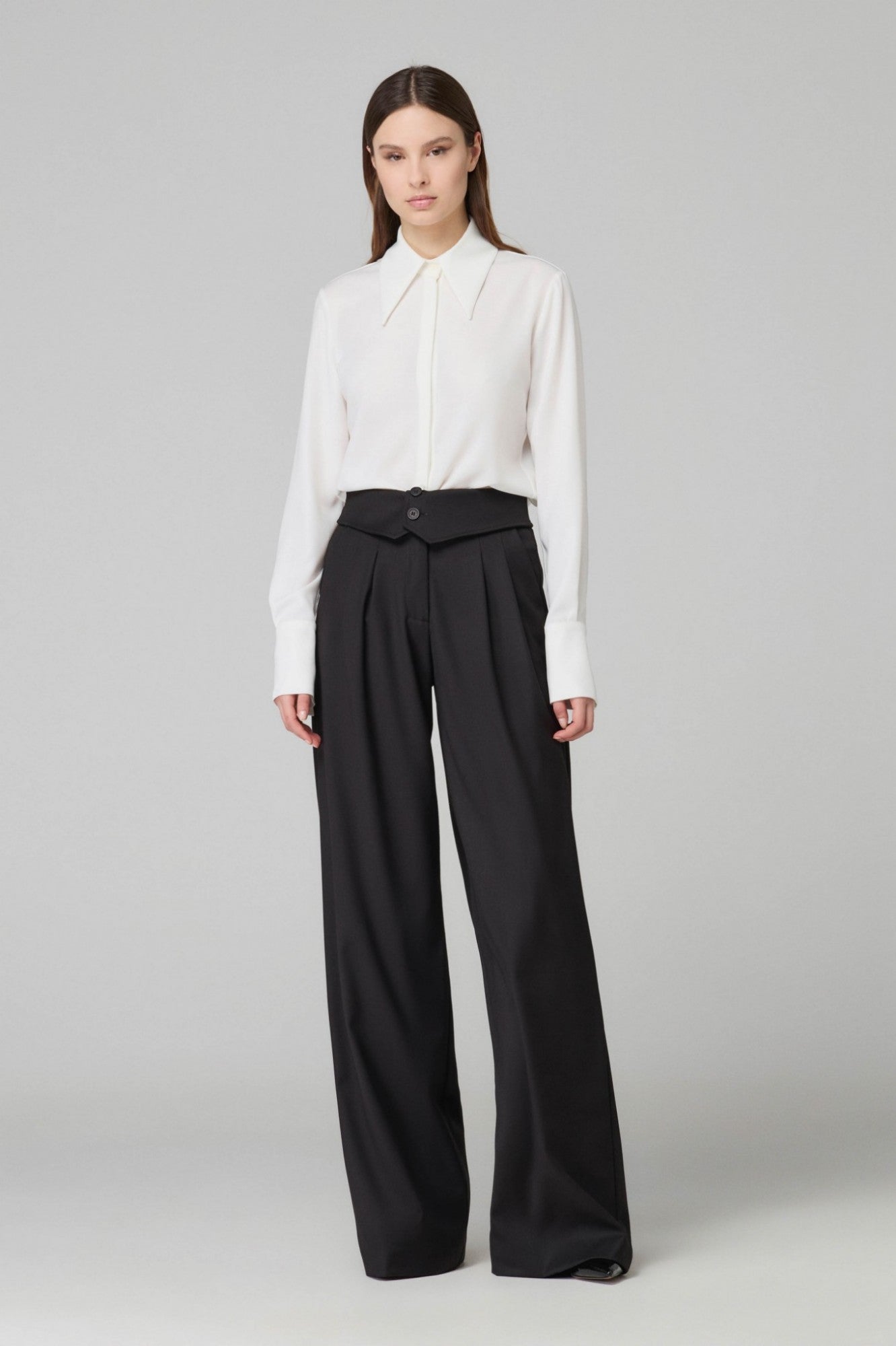 Pantalone ampio con vita rovesciata CHELSIE