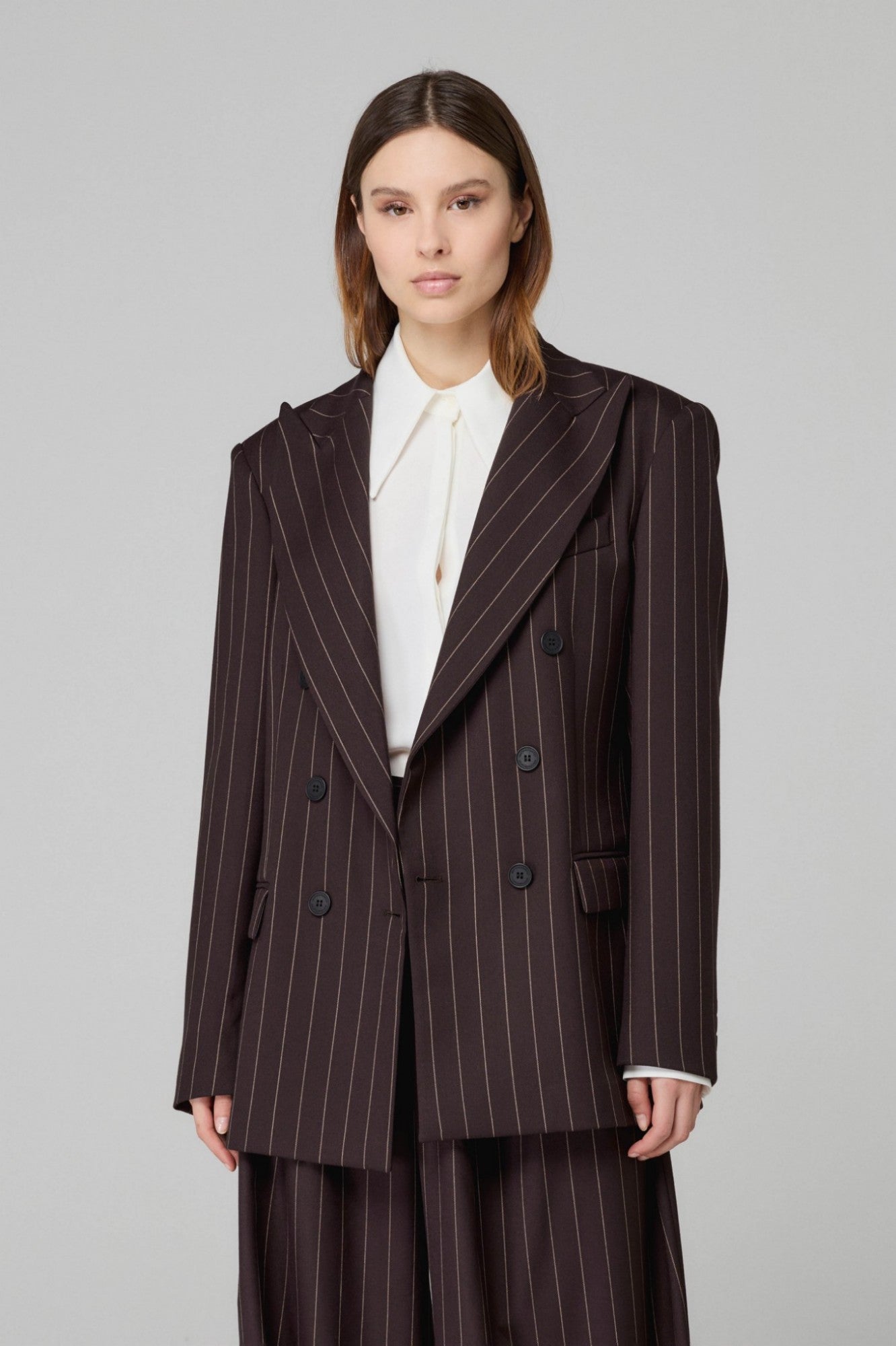 Blazer doppiopetto gessato HELSA