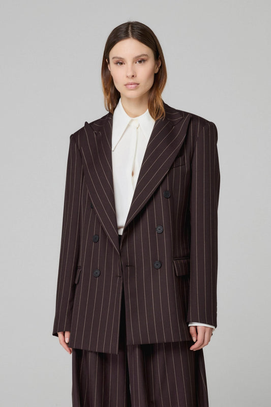 Blazer doppiopetto gessato HELSA