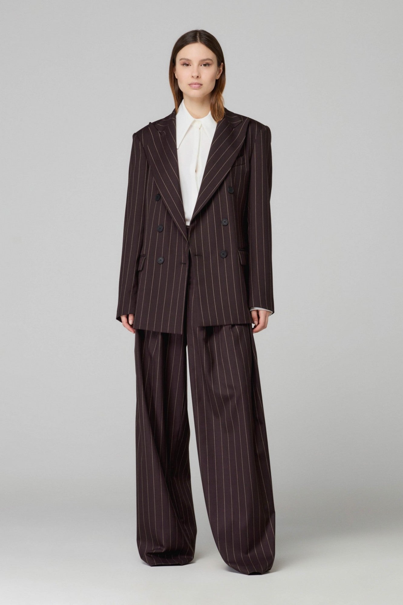 Blazer doppiopetto gessato HELSA
