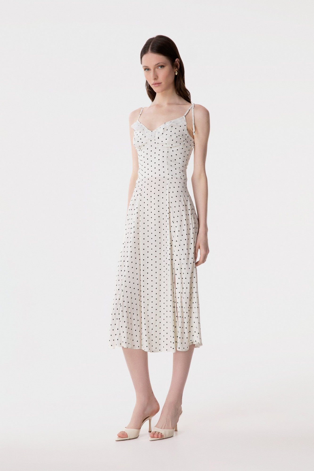 Abito midi con Rouge e spacco laterale PRISCILLA / Mar De