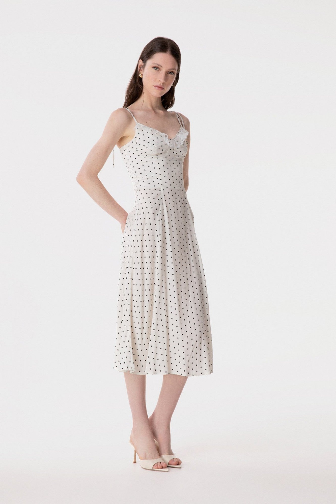 Abito midi con Rouge e spacco laterale PRISCILLA / Mar De