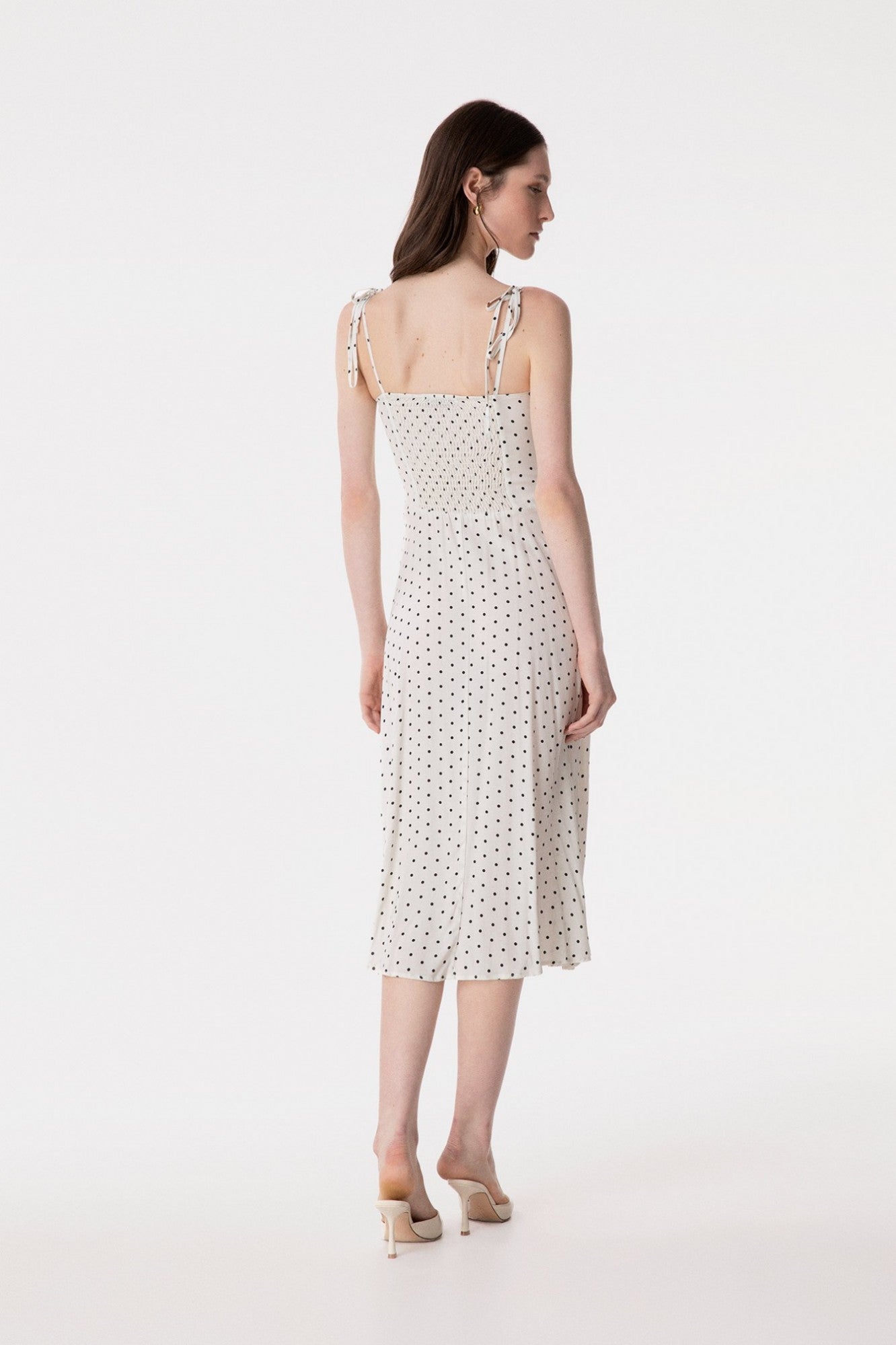 Abito midi con Rouge e spacco laterale PRISCILLA / Mar De