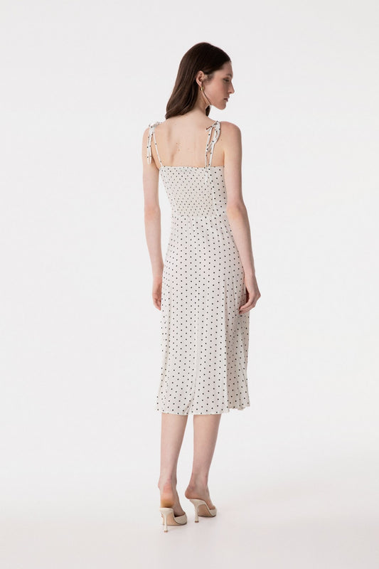 Abito midi con Rouge e spacco laterale PRISCILLA / Mar De