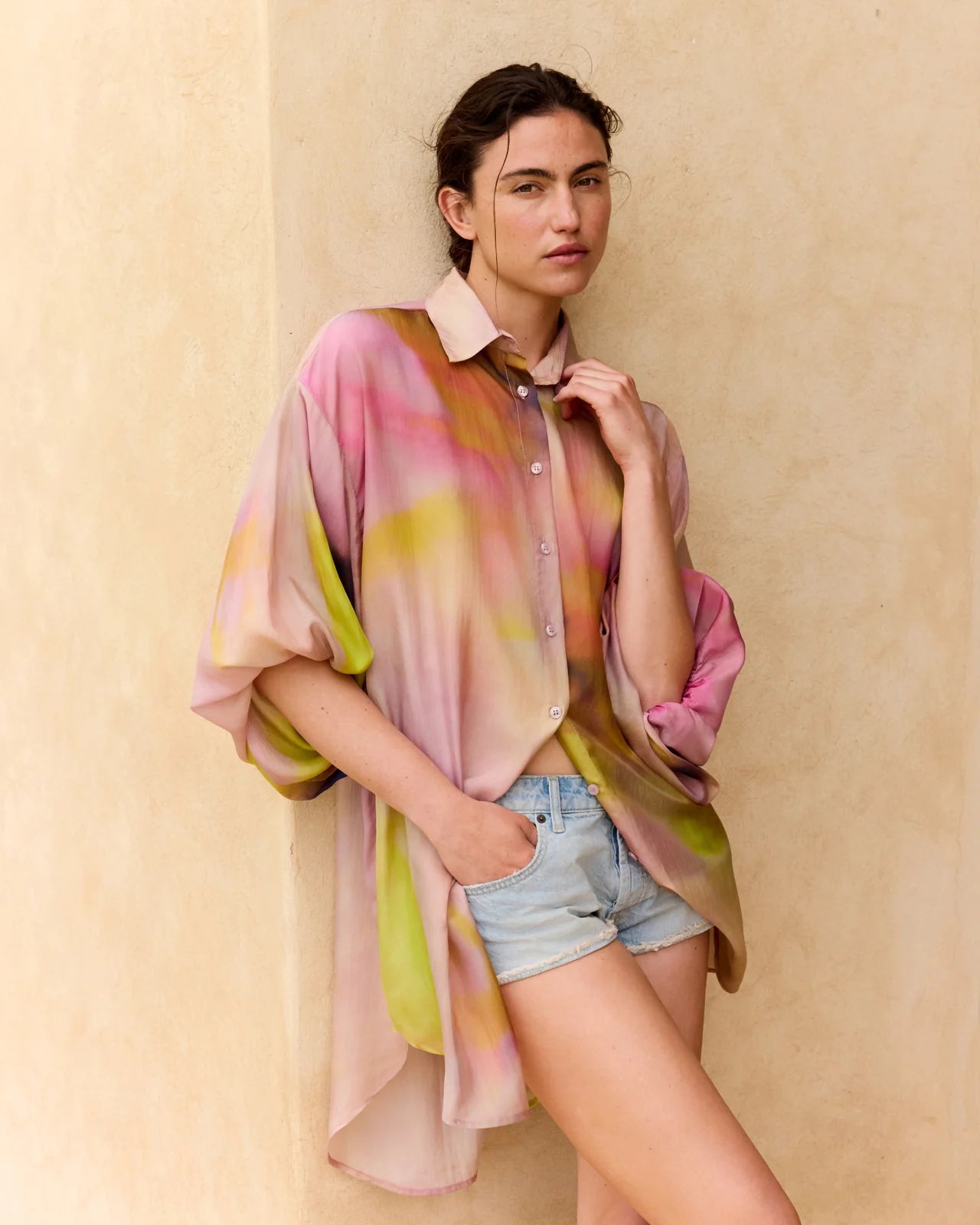 Camicia rosa in seta habotai / MES Demoiselles Paris