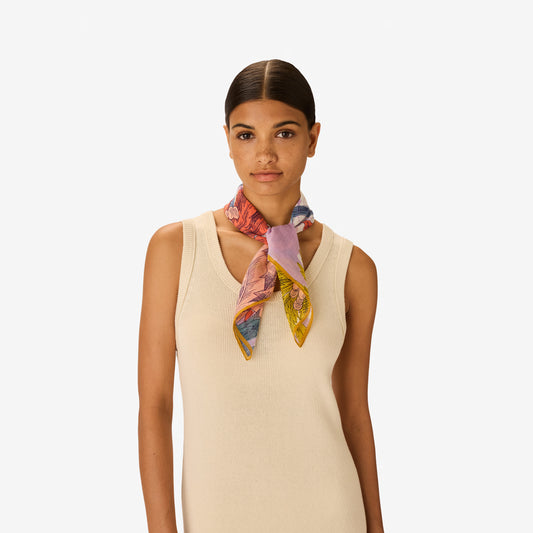 Foulard in cotone Carré 65 Robinson / Inoui Editions