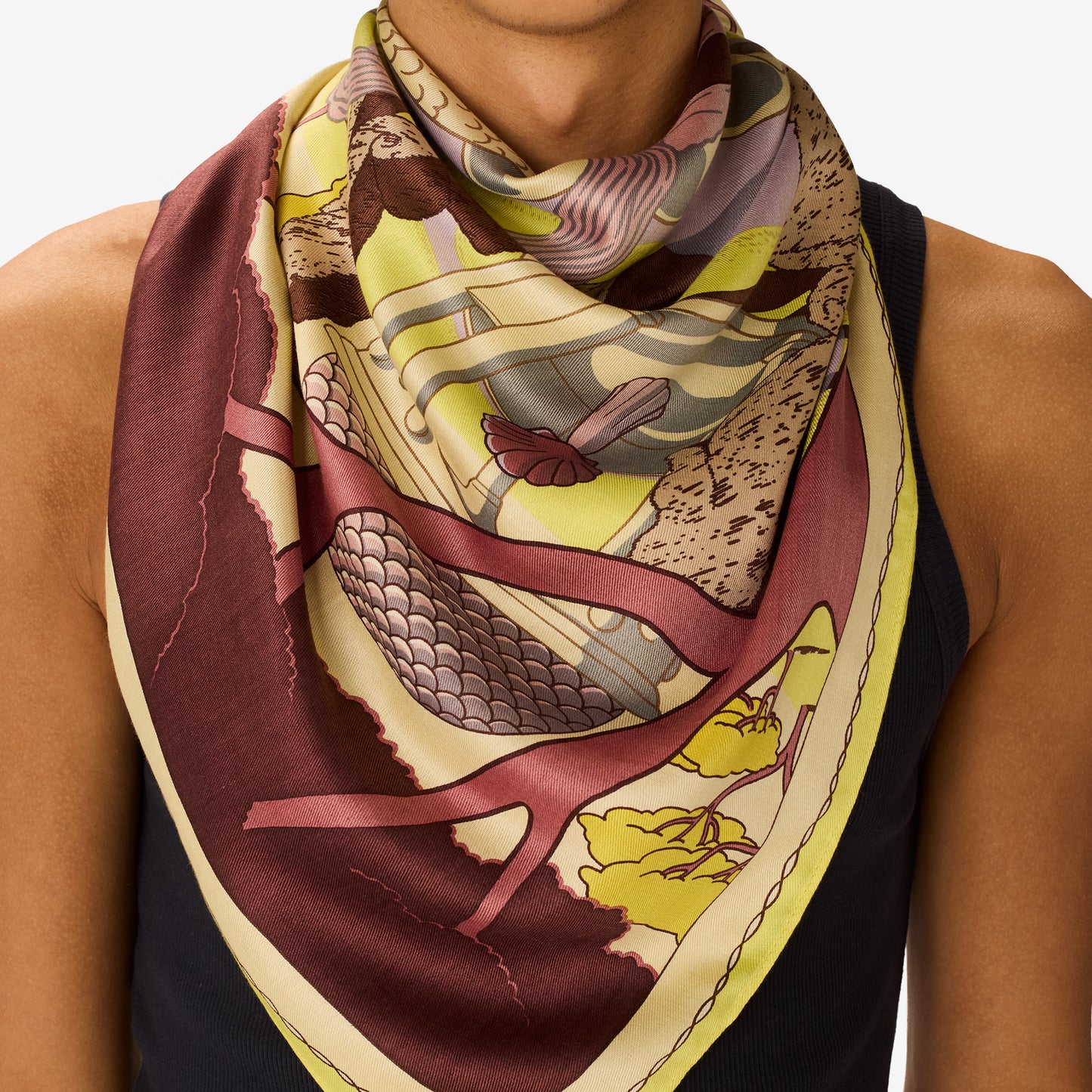 Foulard quadrato Carré 100 Jardin / Inoui Editions