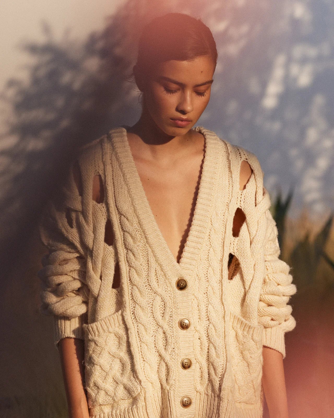 Cardigan con lavorazione aperta MANISSE