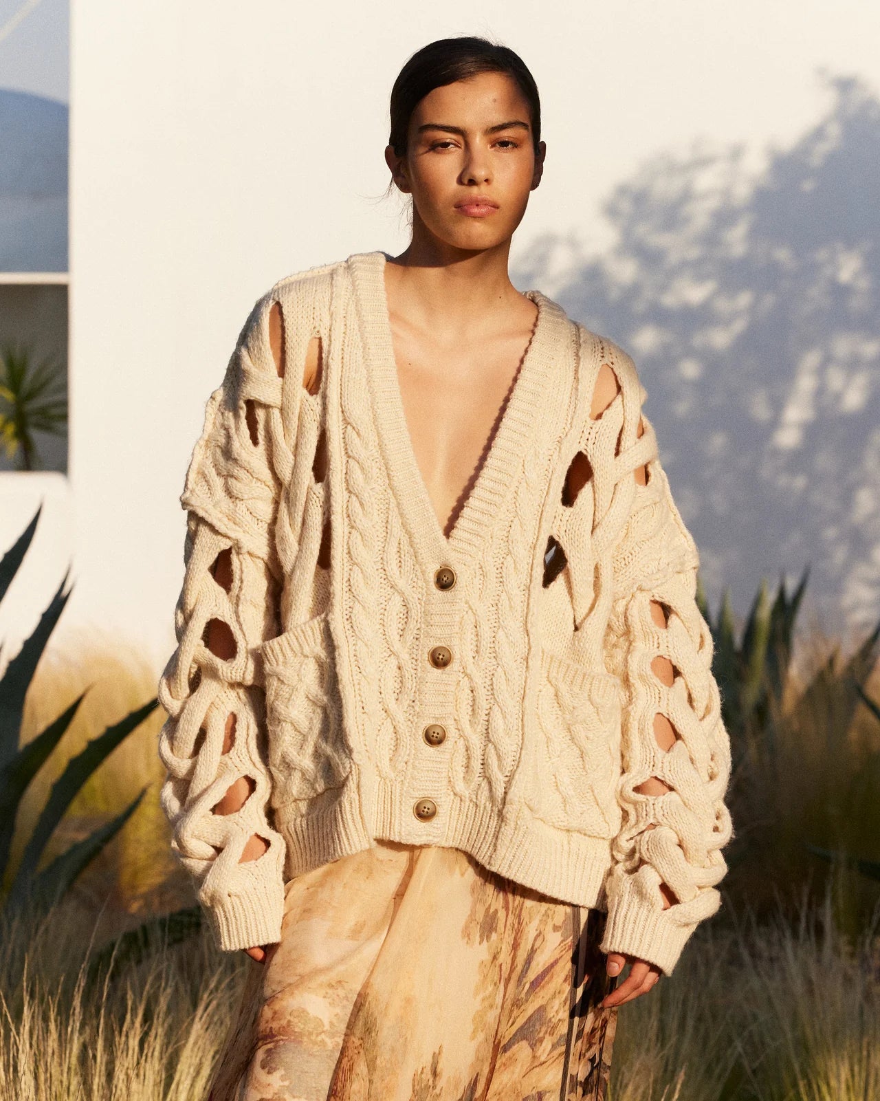 Cardigan con lavorazione aperta MANISSE