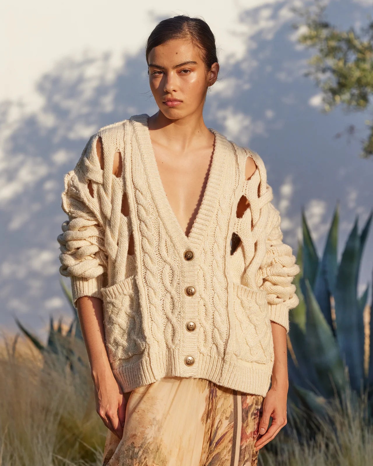 Cardigan con lavorazione aperta MANISSE