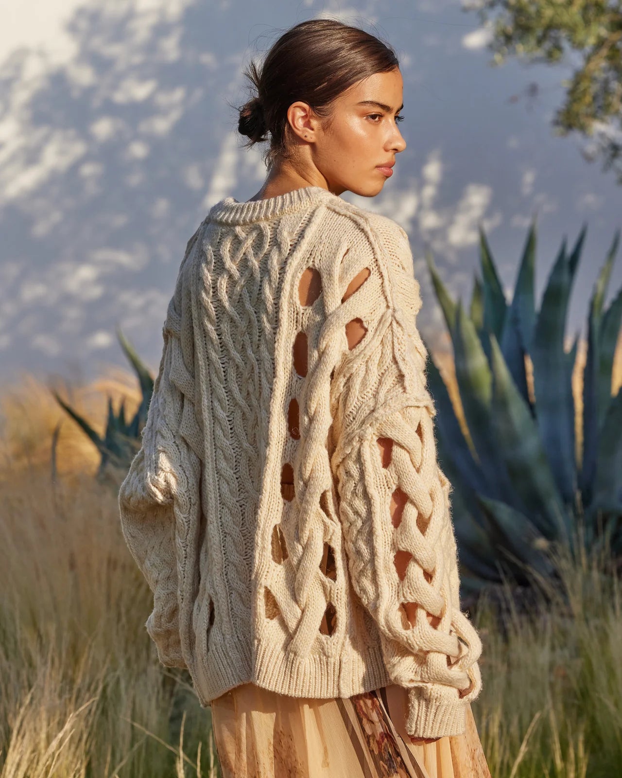 Cardigan con lavorazione aperta MANISSE