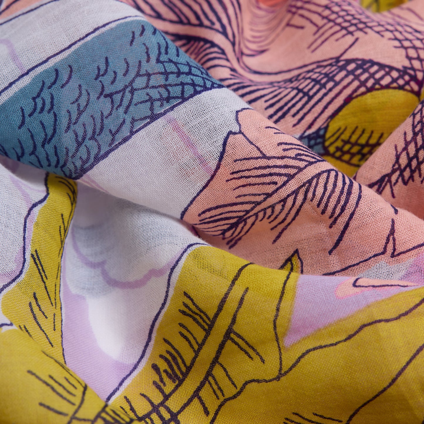 Foulard in cotone Carré 65 Robinson / Inoui Editions
