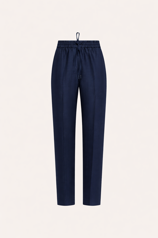 Pantaloni in misto lino effetto stropicciato / 19.70