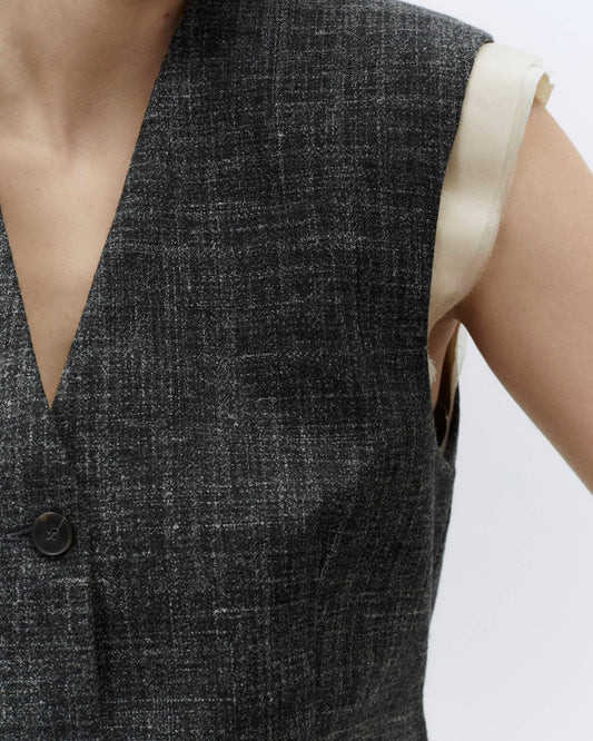 Gilet graniglia in lana
