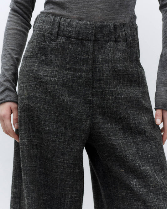 Pantalone palazzo graniglia in lana