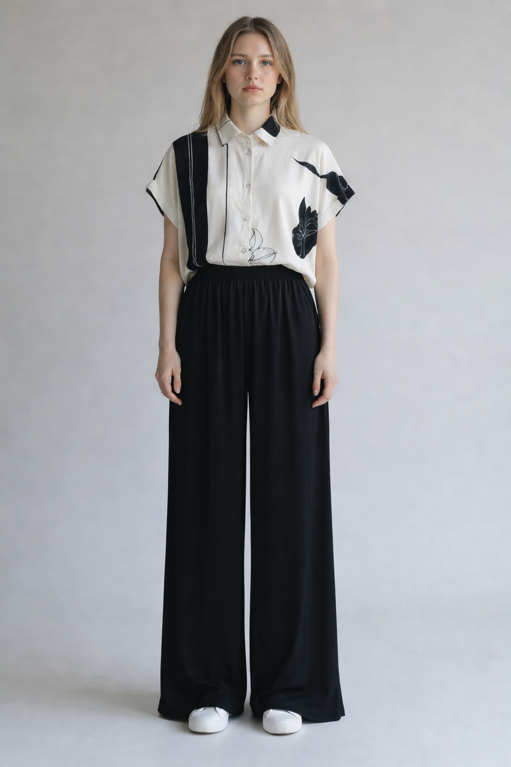 Camicia fantasia bianca e nera / Anonyme Designers
