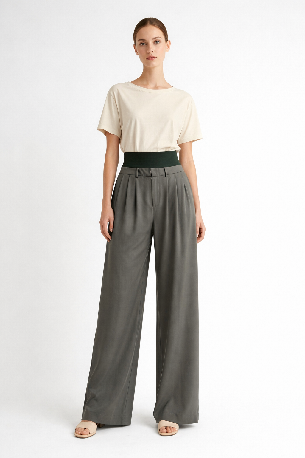 Pantaloni con baschina alta in maglia / MeiMeij