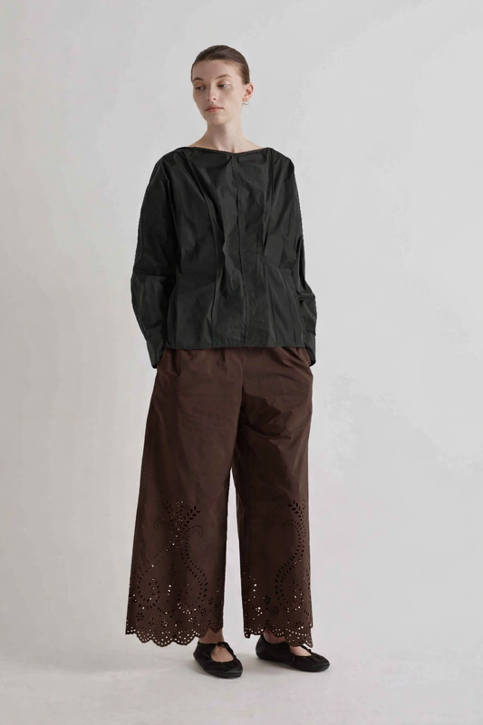 Pantalone con motivo e orlo laserato / MeiMeij