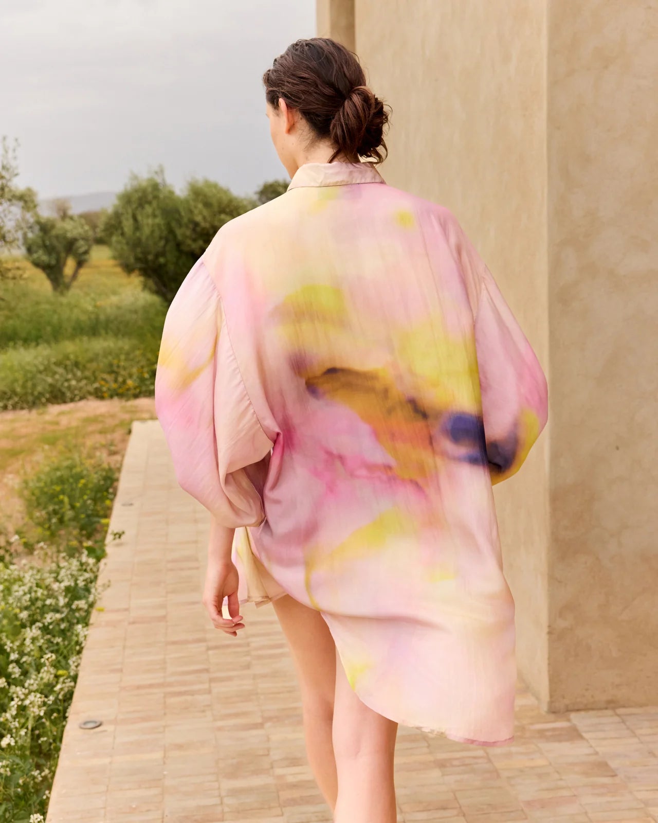 Camicia rosa in seta habotai / MES Demoiselles Paris