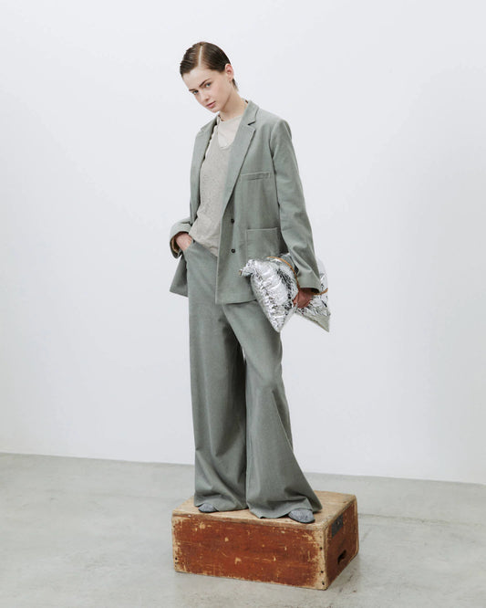 Pantalone wide leg in velluto