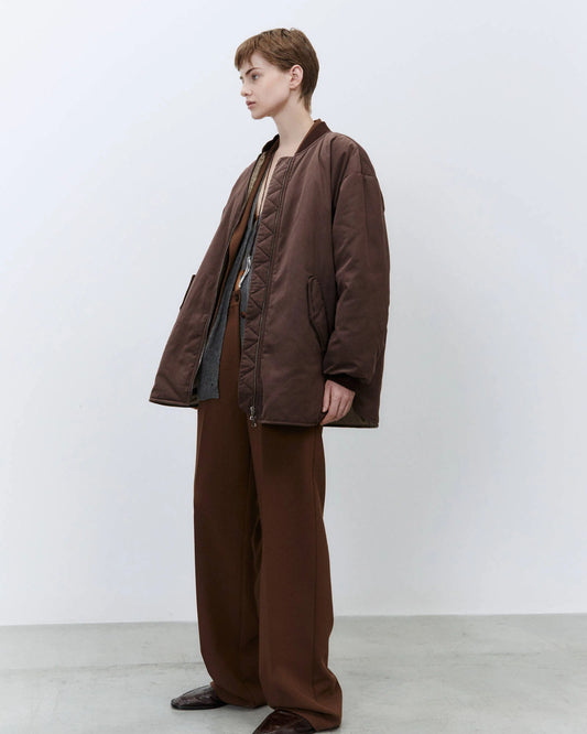 Bomber imbottito taglio camicia