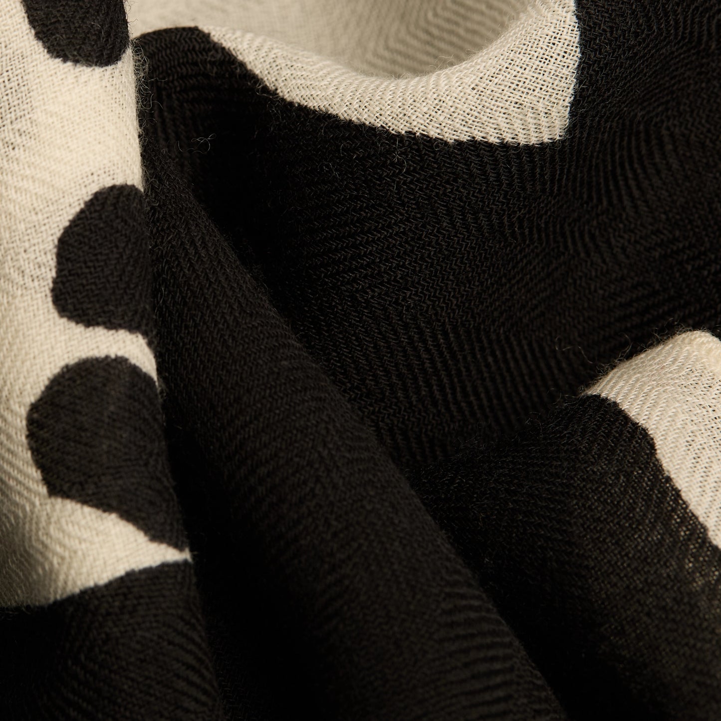 Foulard in pura lana Feline Noir