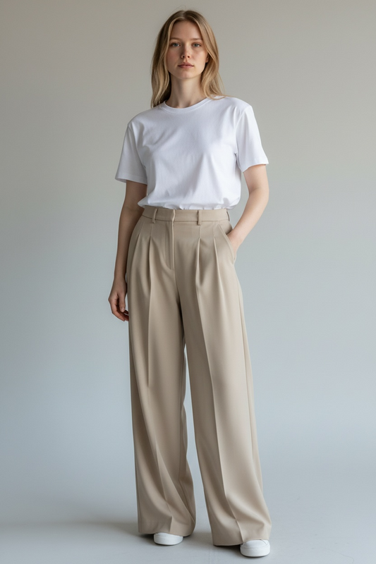 Pantalone palazzo con pince / Jucca