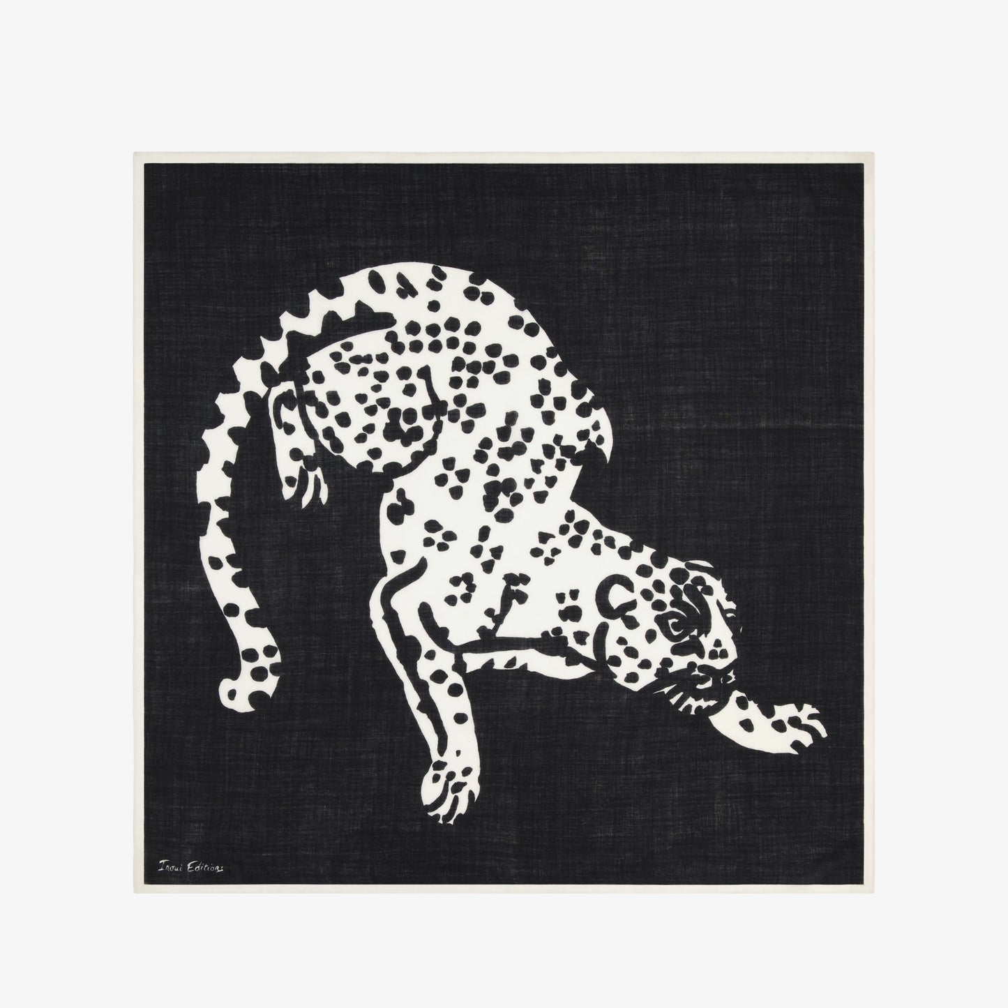 Foulard in pura lana Feline Noir