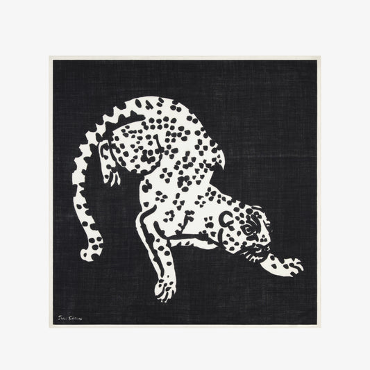 Foulard in pura lana Feline Noir