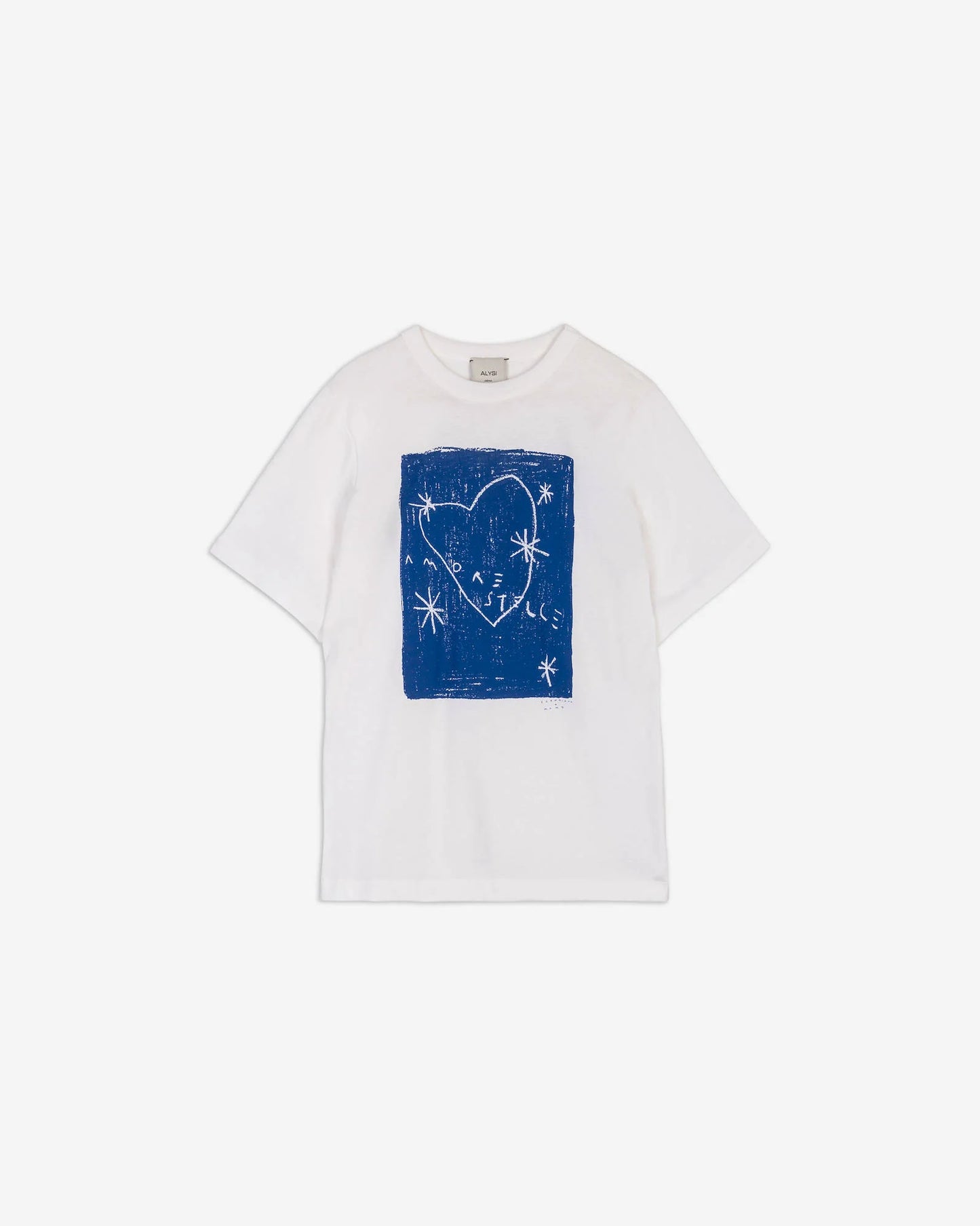 T-Shirt Curiosity Atelier stampa blu / Alysi