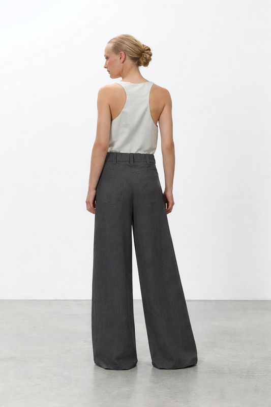 Pantalone wide leg misto lino / Alysi