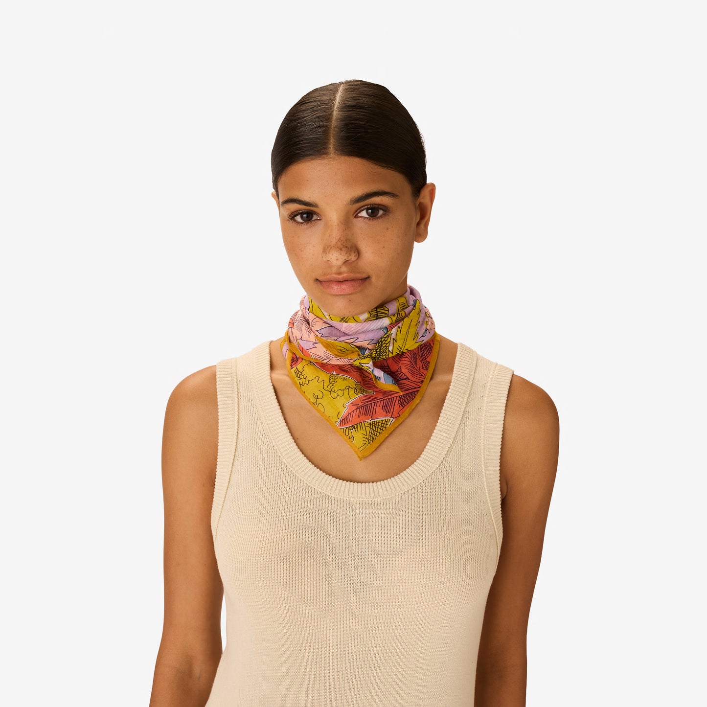 Foulard in cotone Carré 65 Robinson / Inoui Editions
