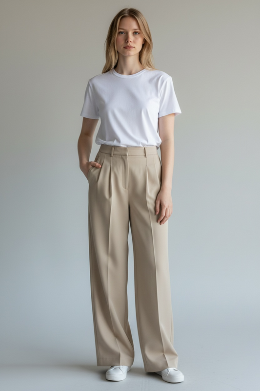 Pantalone palazzo con pince / Jucca