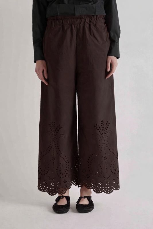 Pantalone con motivo e orlo laserato / MeiMeij