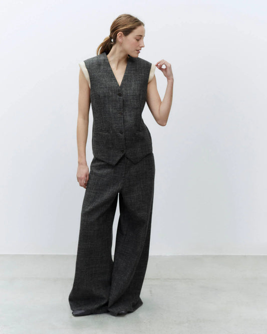 Gilet graniglia in lana